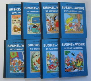 Suske en Wiske - Blauwe Reeks (standaard uitgeverij) - Hardcover - Heruitgave - 8 Album - 1993/1997