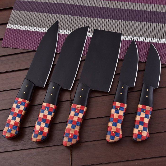 Køkkenkniv - Kitchen knife set - krydstræ og pulverkode , Stål af høj kvalitet - Japan