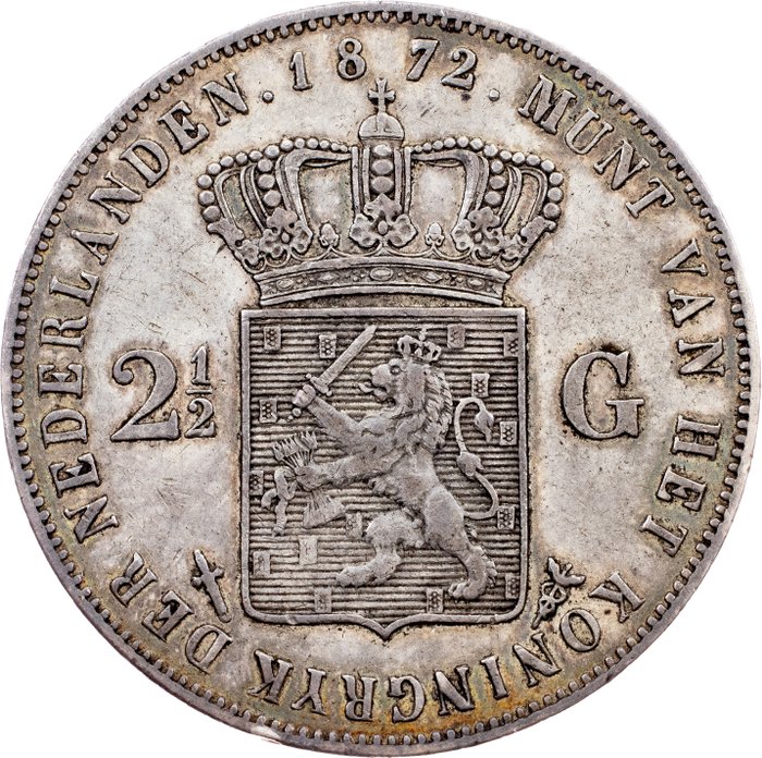 Holland. 2 1/2 Gulden 1872  (Ingen mindstepris)