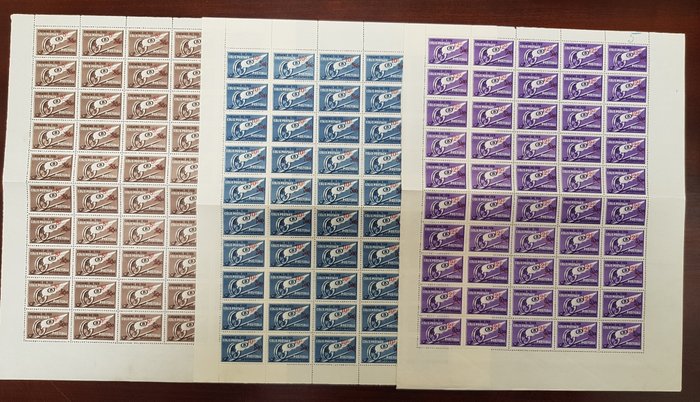 Belgien 1946 - TR291/293 Bevinget hjulplade på 50 MNH