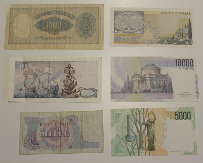 Italien. - 47 Banknotes - mini assegni - various dates  (Ingen mindstepris)