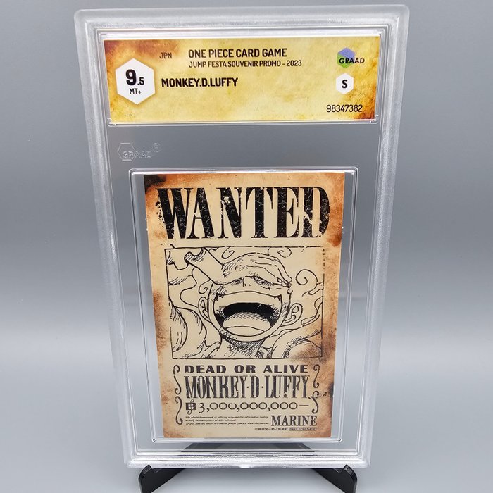 Luffy Wanted (Promo) Jump Festa Souvenir Graded card - Graad 9.5