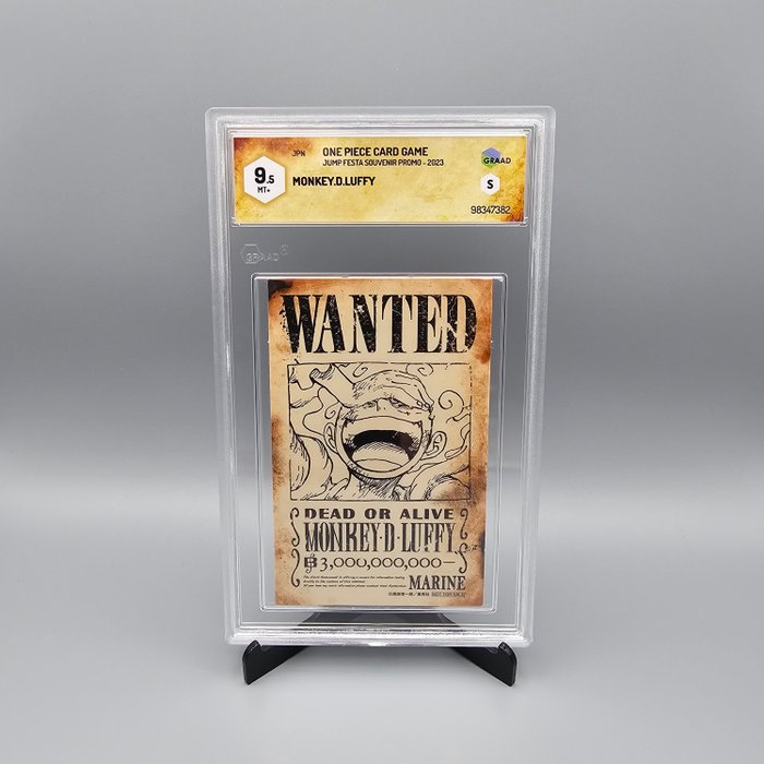 Luffy Wanted (Promo) Jump Festa Souvenir Graded card - Graad 9.5