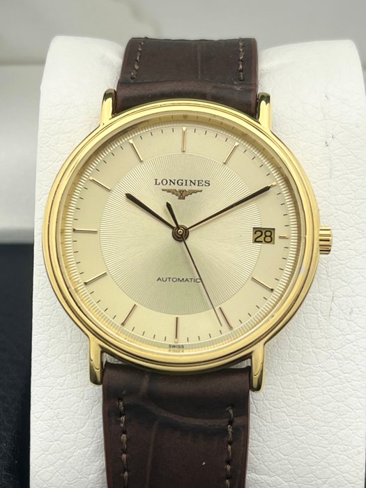 Longines - Automatic 18K Gold Plated Presence Dress Watch - L4.721.2 - Mænd - 2000-2010