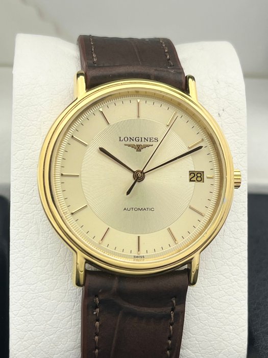 Longines - Automatic 18K Gold Plated Presence Dress Watch - L4.721.2 - Mænd - 2000-2010