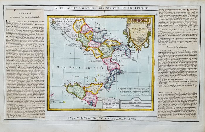 Europa - Syditalien, Sicilien, Calabrien, Campania, Puglia; Desnos / Brion De la Tour - Etats du Roi des Deux Sicilies - 1761-1780