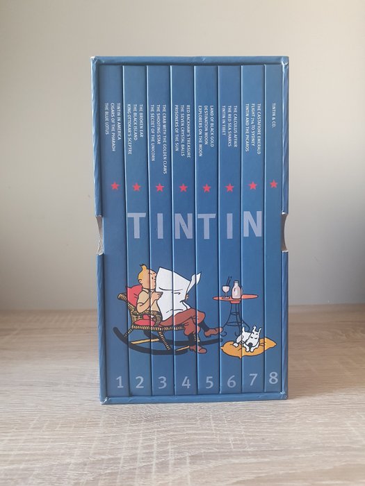 Tintin - 8 Albums + Box - Første udgave