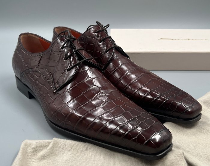 Santoni UK10 Crocodile - No reserve price - Snøresko - Størelse: 44.5 (EU/IT) / 10.5 (UK) / 11.5 (US) - Ny og i æsken