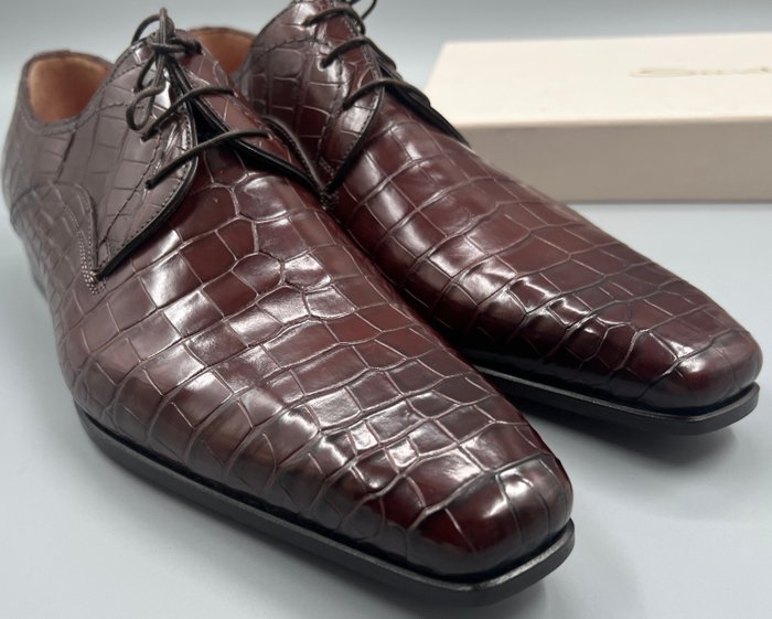 Santoni UK10 Crocodile - No reserve price - Snøresko - Størelse: 44.5 (EU/IT) / 10.5 (UK) / 11.5 (US) - Ny og i æsken