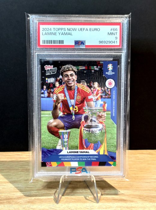 2024 Topps Now UEFA Euro Lamine Yamal #66 PSA 9 Graded card