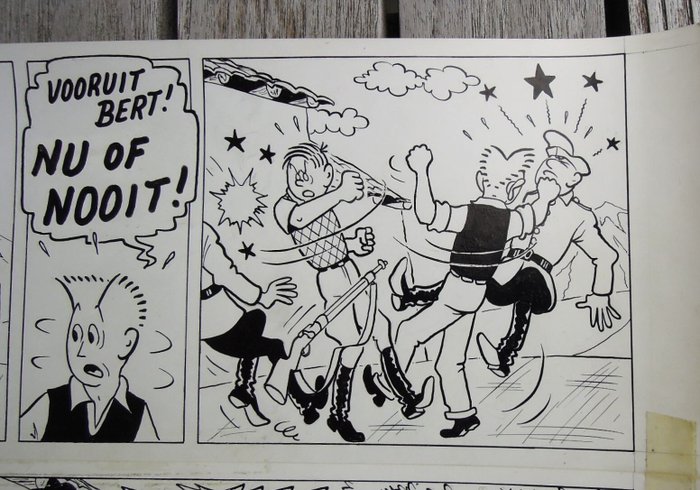 Pom - 1 Original page - Piet Pienter en Bert Bibber - Buldaarse Rhapsodie - 1958