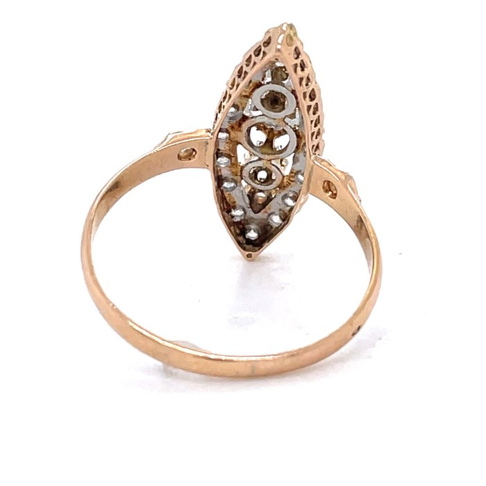 Ring - 18 kraat Rosaguld Diamant (Natur)