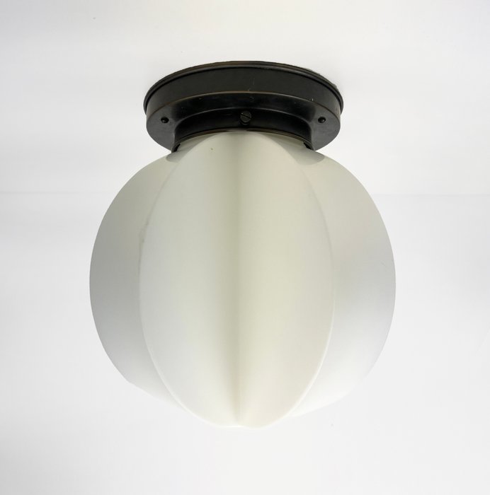 Gispen, Giso - Hængende lampe - Art Deco-stil væg-/loftlampe - Opalglas