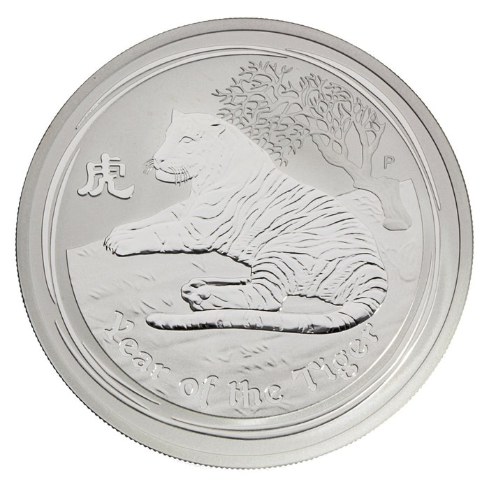 Australien 2 Dollars 2010 Lunar Tiger 2 Oz (999)  (Ingen mindstepris)