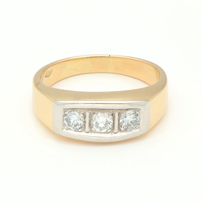 Ingen mindstepris - Ring - 18 kraat Gulguld, Hvidguld -  0.36ct. tw. Diamant (Natur)