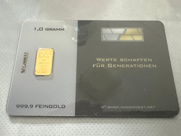 1 gram - Guld 999 - Werte schaffen - Nadir  (Ingen mindstepris)