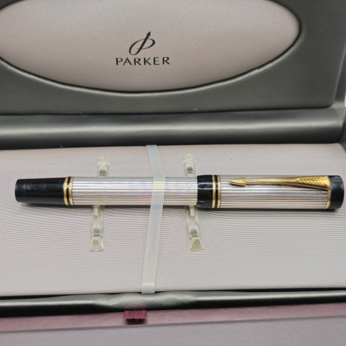 Parker - duofold godron solid silver - Fyldepen