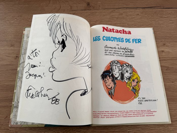 Natacha T12 - Les Culottes de fer + dédicace - C - 1 Album - Første udgave - 1986