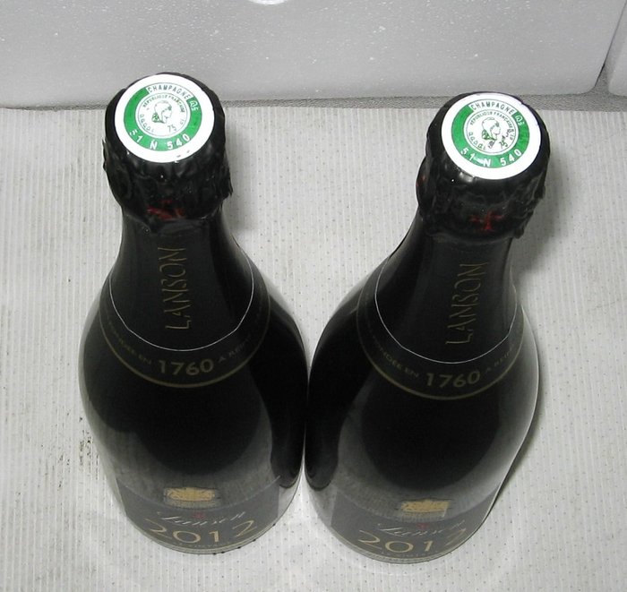 2012 Lanson, "Le Vintage" - Champagne Brut - 2 Flasker (0,75 L)