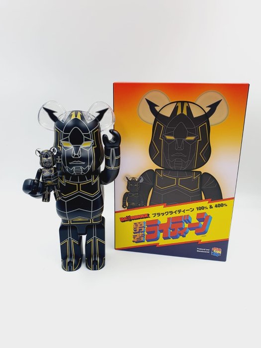 Glendezir / Goldorak x Medicom Toy - Black And Yellow Glendizer/ Goldorak 400%  100% Bearbrick 2024