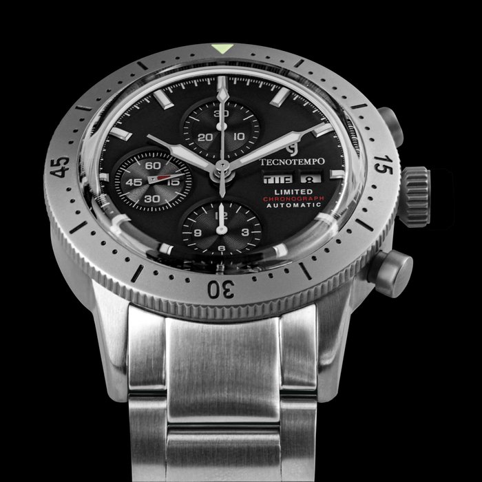 Tecnotempo - Chronograph - Swiss Movt. - "ONYXCHRONO" Limited Edition - - TT.100A.CRNEOX - Mænd - 2011-nu