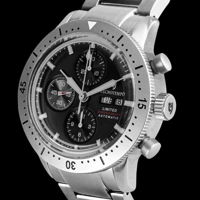 Tecnotempo - Chronograph - Swiss Movt. - "ONYXCHRONO" Limited Edition - - TT.100A.CRNEOX - Mænd - 2011-nu