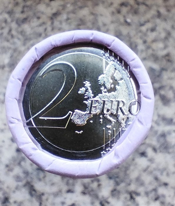 Portugal. 2 Euro 2024 "Equipa Olimpica Portugal" (25 moedas) em rolo  (Ingen mindstepris)