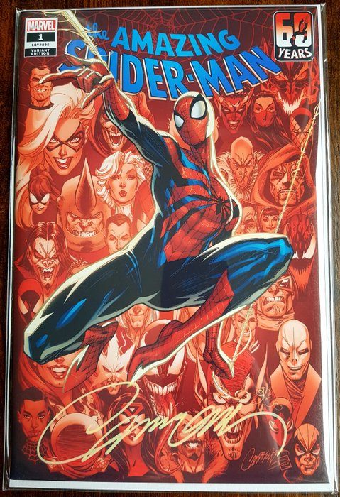 Amazing Spider-Man #1 - 60th Years Anniversary - JSC Artist exclusive - Signed by J.Scott Campbell - 1 Signed comic - Første udgave/2022