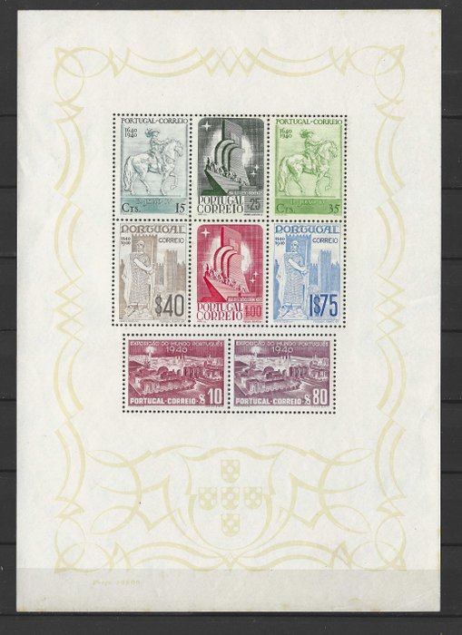 Portugal 1940 - 8.° Centenário da Fundação e 3.° Centenário da Restauração de Portugal - Bloco nº2