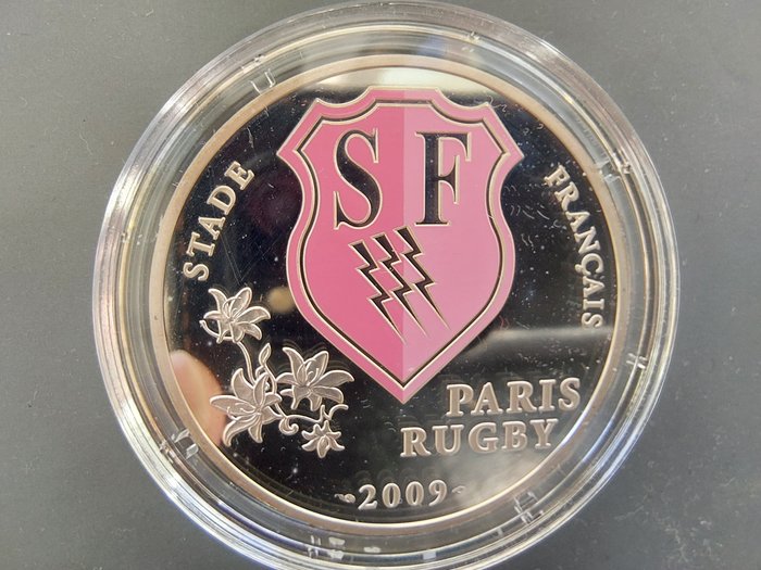 Frankrig. 10 Euro 2009 "Paris Rugby" Colored silver proof  (Ingen mindstepris)