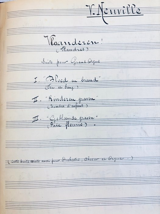 Valentin Neuville, compositeur et organiste - Vlaanderen  Fantaisie sur des Noëls pour Grand Orgue  Semaine Sainte - 1918-1938