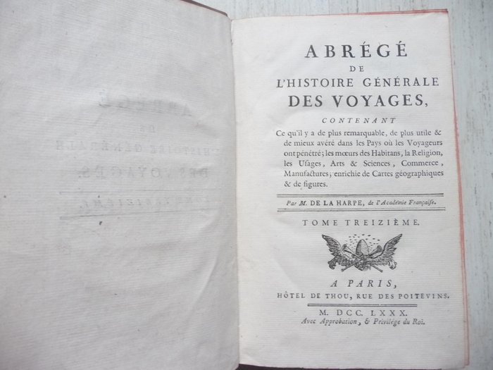 La Harpe - Histoire des voyages : Description et histoire naturelle du Brésil - 1780