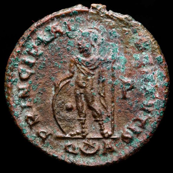 Romarriket. Crispus (AD 317-326). Follis Arles 318 A.D. PRINCIPIA IVVENTVTIS  (Ingen mindstepris)