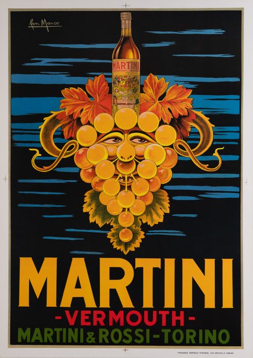 San Marco - Martini Vermouth - Martini  Rossi Torino - 1980‹erne