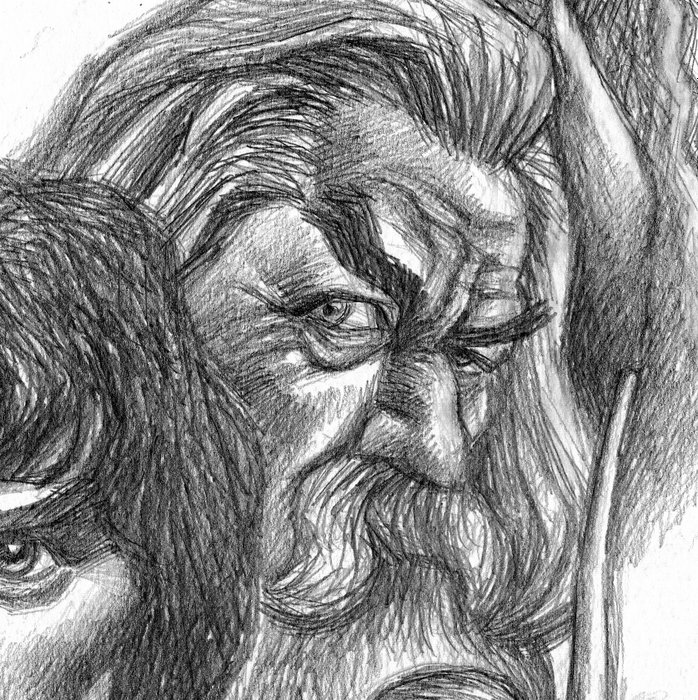 Joan Vizcarra - The Lord of the Rings: The Fellowship of the Rings (2001) - Original Pencil Drawing - 46 x 35 cm