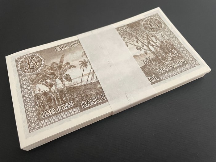 Vestlige Samoa. - 100 x 5 Pounds 2020 - Pick- NEW - Original bundle Reprint  (Ingen mindstepris)