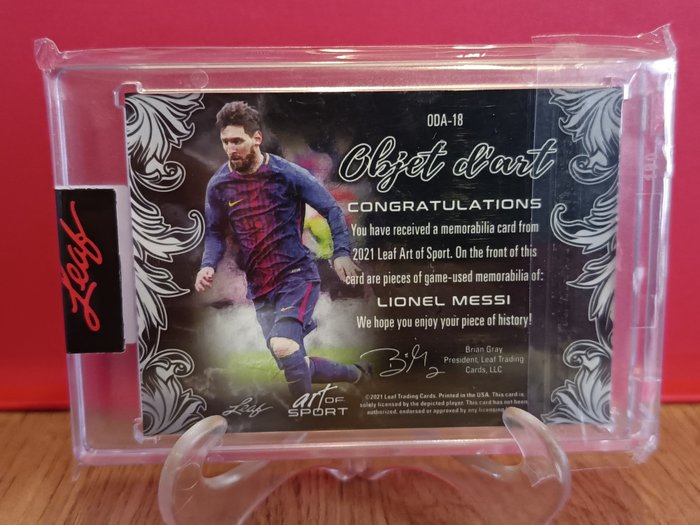 2021 Leaf Art of Sport Lionel Messi Patch /15 - 1 Card - Næsten så god som ny (NM)