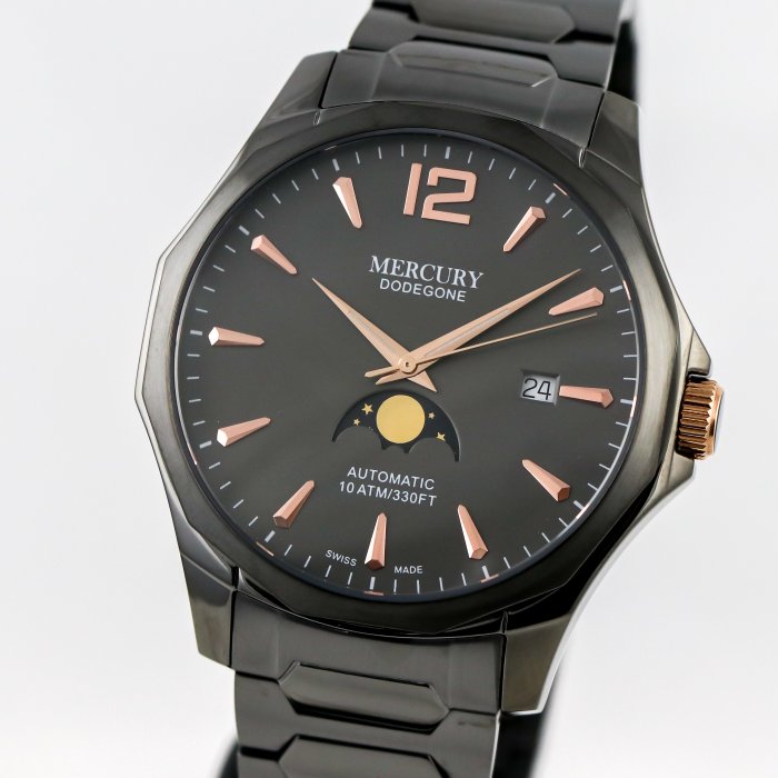 Mercury - DODEGONE Moonphase - Automatic Swiss Watch - MEA480-BR-3 - Ingen mindstepris - Mænd - 2011-nu