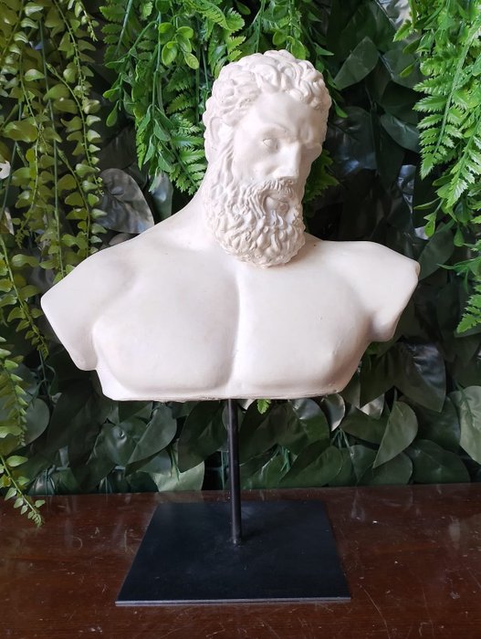 Skulptur Busto dell'ercole farnese - 35 cm - marmorstøv