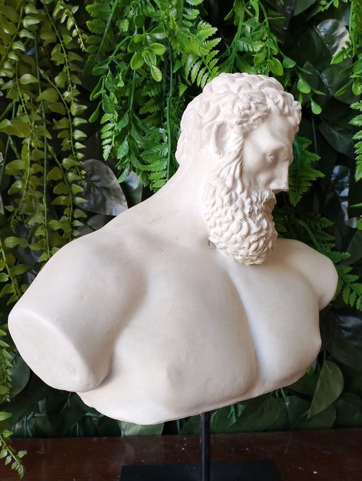 Skulptur Busto dell'ercole farnese - 35 cm - marmorstøv