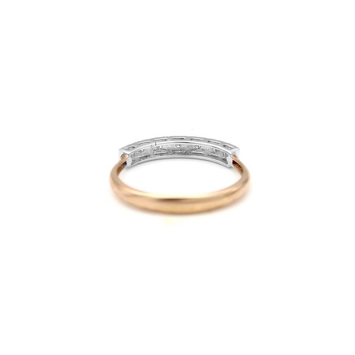 Ingen mindstepris - Ring - 18 kraat Hvidguld, Rosaguld Diamant (Natur)