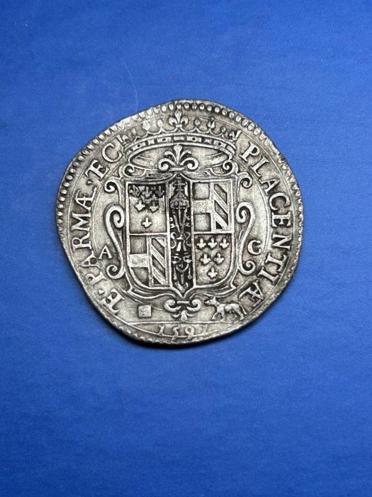 Italien, hertugdømmet Parma og Piacenza. Quarto di Ducatone 1591