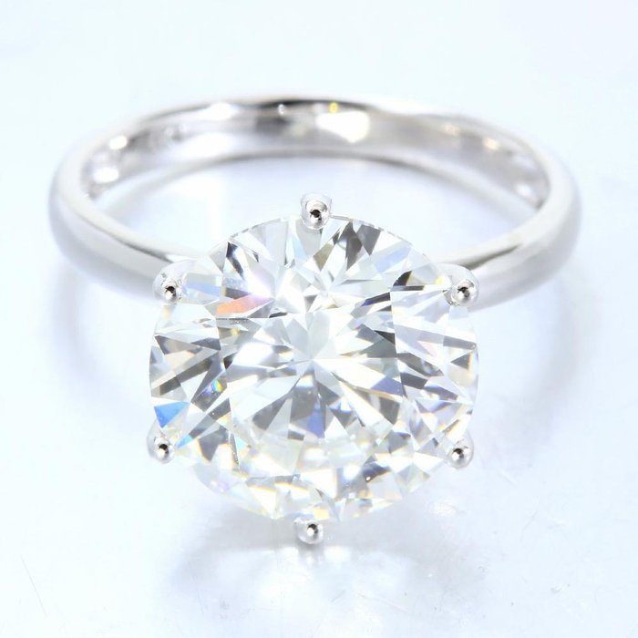 Ingen mindstepris - Ring - 14 karat Hvidguld -  601ct tw Diamant (Laboratoriedyrket) - IDEAL EXEX G VS1 INGEN