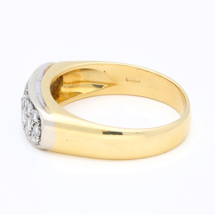 Ingen mindstepris - Ring - 18 kraat Gulguld, Hvidguld Diamant (Natur)