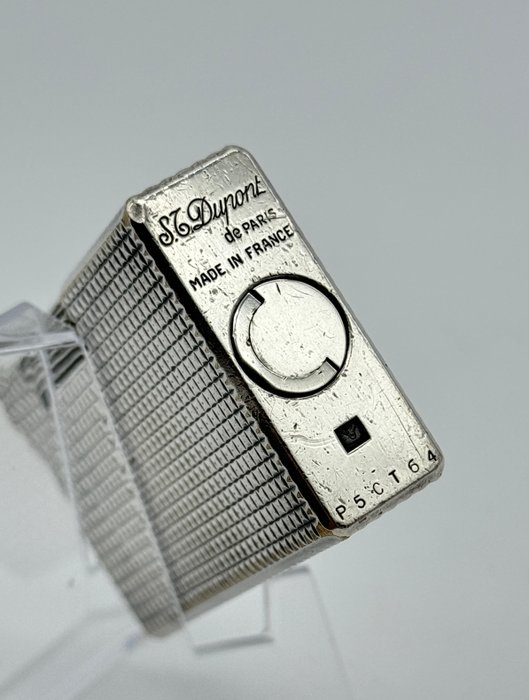 S.T. Dupont - Silver Plated Diamond Tip Line 1 Large BR Type * Bicolor * - Lighter - Forsølvet