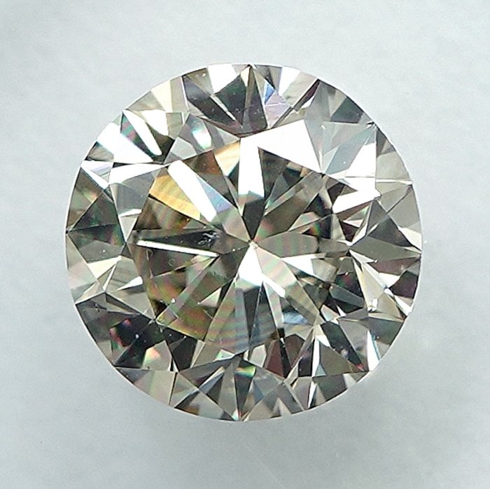 1 pcs Diamant  (Naturfarvet)  - 0.62 ct - Light Grålig Gul - SI1 - International Gemological Institute (IGI)