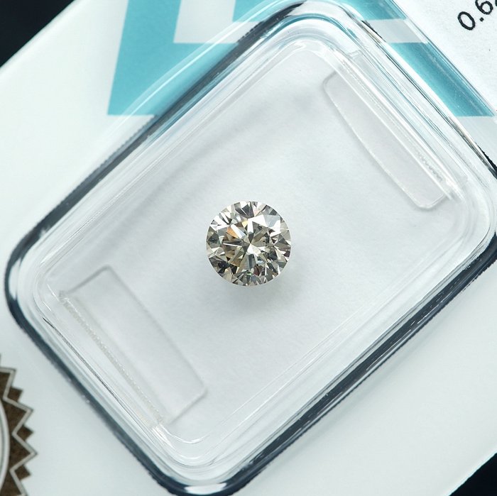 1 pcs Diamant  (Naturfarvet)  - 0.62 ct - Light Grålig Gul - SI1 - International Gemological Institute (IGI)