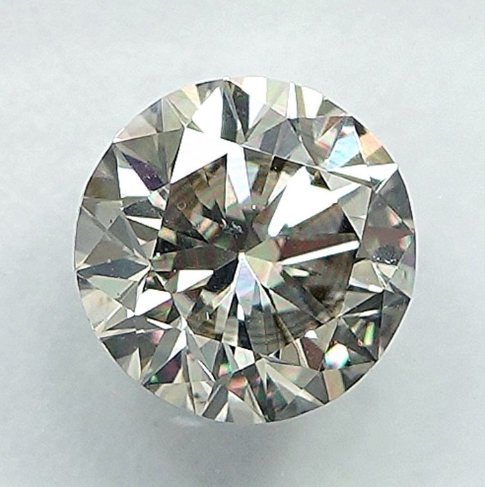 1 pcs Diamant  (Naturfarvet)  - 0.62 ct - Light Grålig Gul - SI1 - International Gemological Institute (IGI)