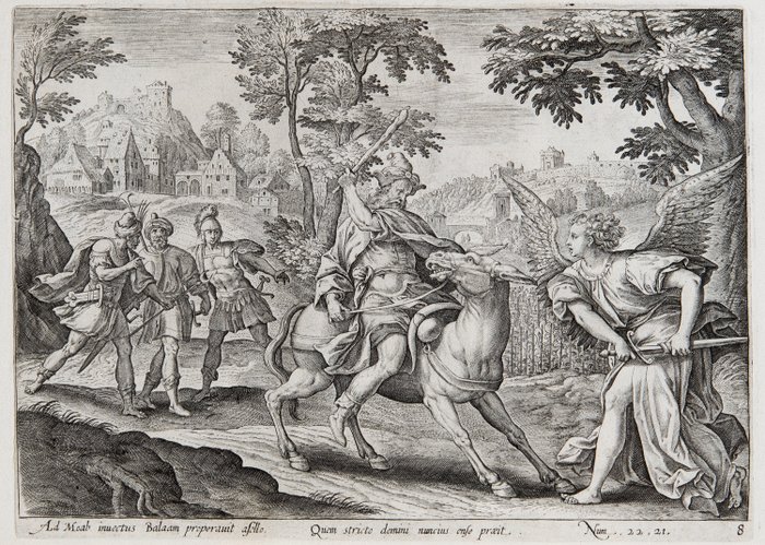 Maerten de Vos (1625-1650), afte - Bileam en de Engel