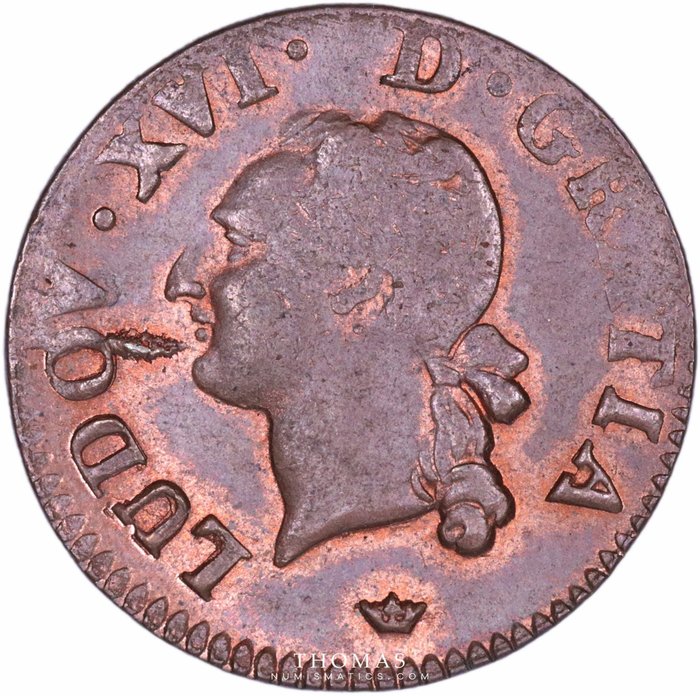 Frankrig. Ludvig 16. (1774-1792). Liard 1789 M Toulouse